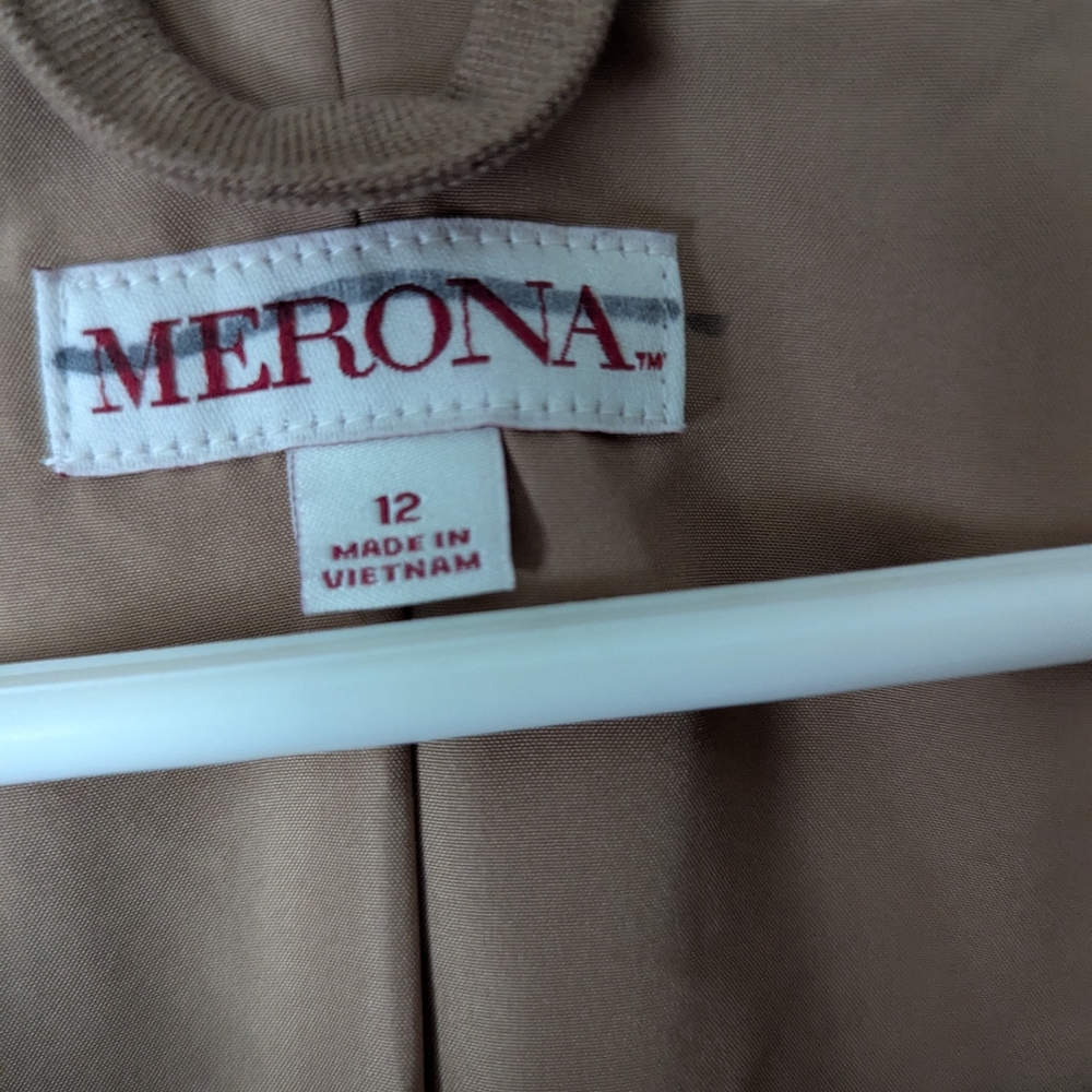 meroma women's long dressy vest color tan - Picture 8 of 10